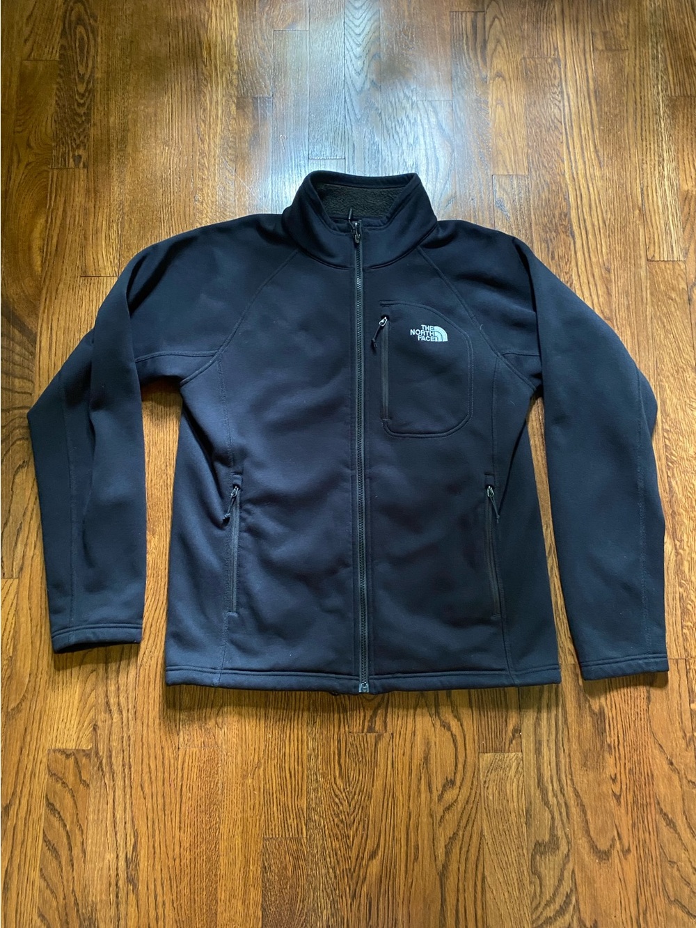 The North Face Men’s Full Zip Fleece-Lined Softshell Jacket Black Size Medium